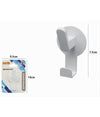 Appendino Gancio 2 Posti Porta Asciugamano Bagno Casa Cucina Bianco 7.5cm 59740