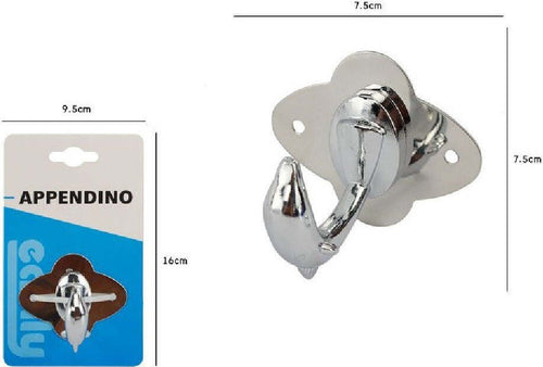 Appendino Gancio Appendi Porta Asciugamano 1 Posto Bagno A Delfino 7.5 Cm 52178 Casa, arredamento e bricolage > Arredamento > Attaccapanni Trade Shop italia - Napoli, Commerciovirtuoso.it