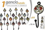 Appendino Gancio Parete Appendiabiti Metallo Ceramica Decori Ass. 13x4cm 749346 Casa e cucina/Arredamento/Ingresso/Appendiabiti a parete Trade Shop italia - Napoli, Commerciovirtuoso.it