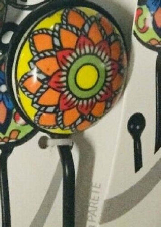 Appendino Gancio Parete Appendiabiti Metallo Ceramica Decori Ass. 13x4cm 749346 Casa e cucina/Arredamento/Ingresso/Appendiabiti a parete Trade Shop italia - Napoli, Commerciovirtuoso.it