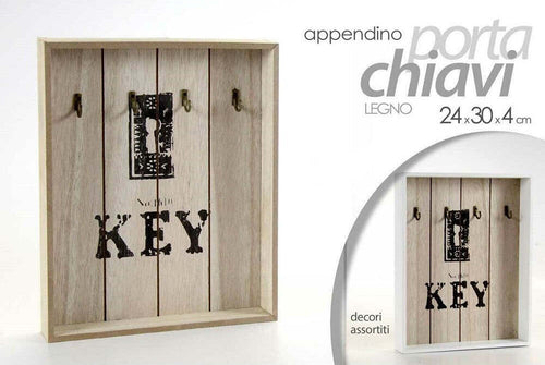 Appendino Porta Chiavi Parete Key Con Ganci In Legno 24x4x30cm Decori Ass 762338 Casa e cucina/Arredamento/Ingresso/Portachiavi da parete Trade Shop italia - Napoli, Commerciovirtuoso.it