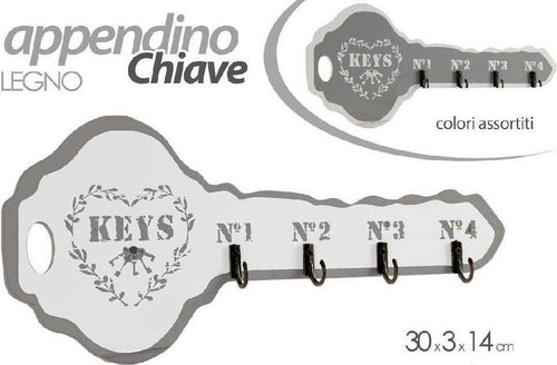 Appendino Portachiavi Legno Da Parete 30x3x14cm Decoro Chiave Shabby Chic 765902 Casa e cucina/Arredamento/Ingresso/Portachiavi da parete Trade Shop italia - Napoli, Commerciovirtuoso.it