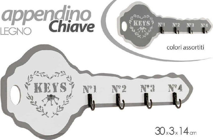 Appendino Portachiavi Legno Da Parete 30x3x14cm Decoro Chiave Shabby Chic 765902 Casa e cucina/Arredamento/Ingresso/Portachiavi da parete Trade Shop italia - Napoli, Commerciovirtuoso.it