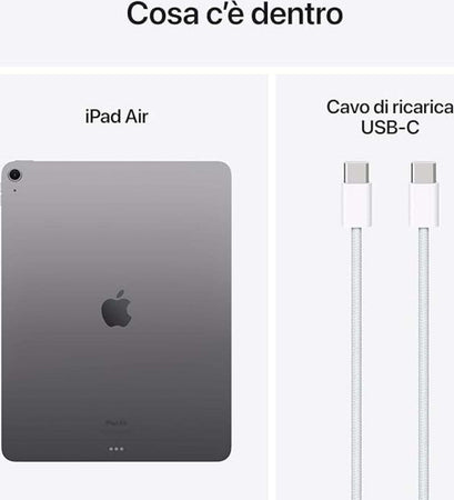Apple-Ipad-Air-2024-6gen-13-256gb-M2-S.grey-Ita-Mv2d3ty/a