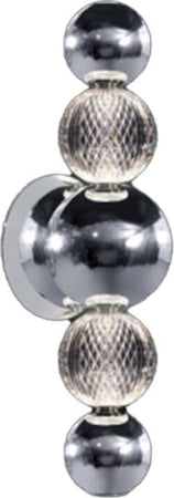 Applique---Lampada-Da-Parete-Moderno-Brillante-Acrilico-E-Metallo-Cromo-Led-9W