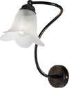 Applique-1-Luce-Alice-Ferro-Battuto-Marrone-E-Oro-Vetro-Bianco