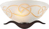 Applique-1-Luce-Bilbao-In-Ferro-Laccato-Nero-Ruggine-E-Vetro-Bianco-Ambra