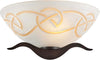 Applique-1-Luce-Bilbao-In-Ferro-Laccato-Nero-Ruggine-E-Vetro-Bianco-Ambra