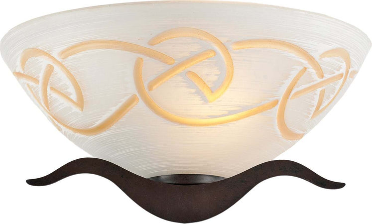 Applique-1-Luce-Bilbao-In-Ferro-Laccato-Nero-Ruggine-E-Vetro-Bianco-Ambra