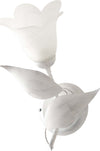 Applique-1-Luce-Olga-Ferro-Battuto-E-Vetro-Bianco-E-Argento