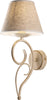 Applique-1-Luce-Vienna-Ferro-Avorio-E-Oro-Con-Paralume-In-Pvc