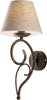 Applique-1-Luce-Vienna-Ferro-Marrone-E-Oro-Con-Paralume-In-Pvc