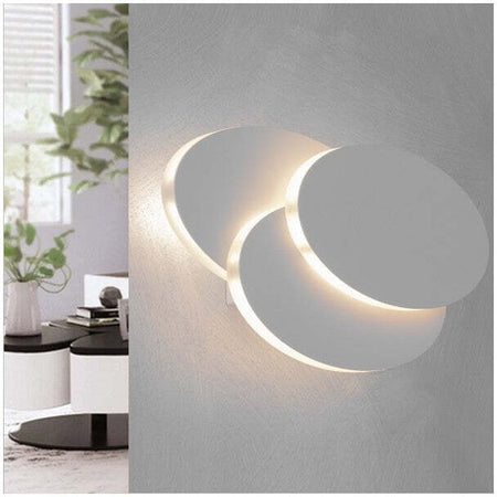 Applique 12 W In Vetro Ovale Lampada . Led Luce Bianca Da Parete Interno E33f Universo