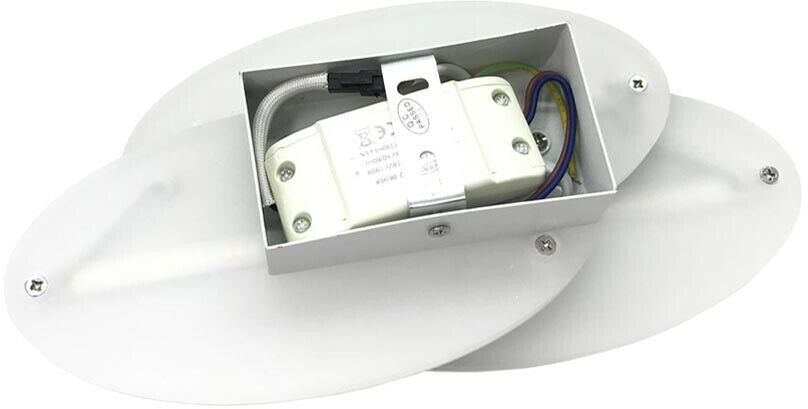 Applique 12 W In Vetro Ovale Lampada . Led Luce Bianca Da Parete Interno E33f Universo