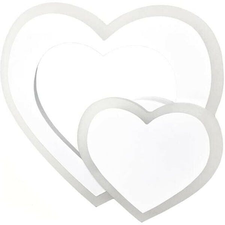 Applique A Forma Di Cuore 2 Cuori In Vetro A Parete Luce Bianca Lampada Led 12 W Universo