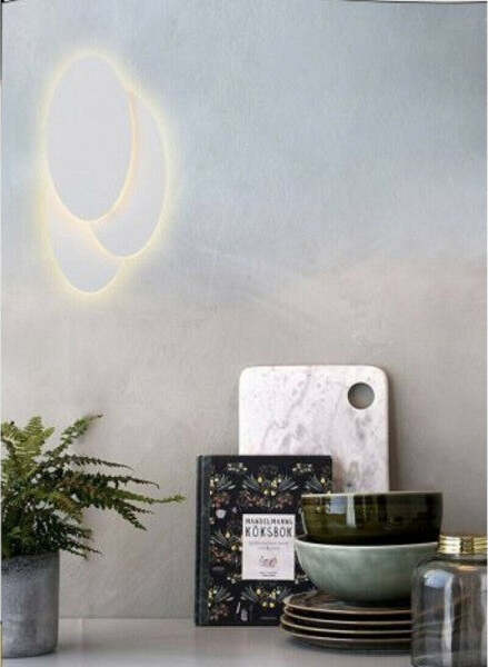 Applique-A-Led-3-Ovale-Lumetto-Comodino-Abat-Jour-12w-Luce-6500k-3000k-4000k-E33