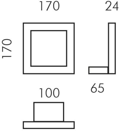 Applique a LED per esterni Simes Trim Quadrato 170
