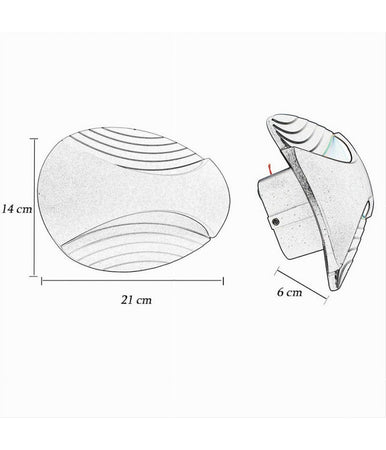 Applique A Muro Doppia Emissione 6w A Led Lampada Ovale 3 Modalità Luce Aq15-b3c