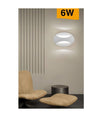 Applique A Muro Doppia Emissione 6w A Led Lampada Ovale 3 Modalità Luce Aq15-b3c