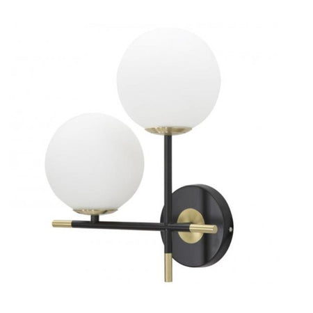 Applique A Parete 2 Sfere Illuminazione Decorativa Contemporaneo Con 2 Attacchi G9 Aq59