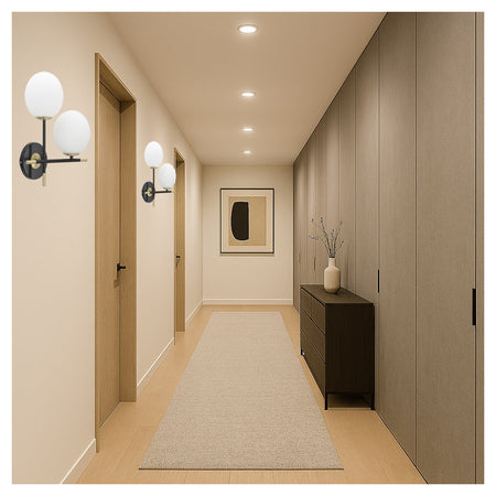 Applique A Parete 2 Sfere Illuminazione Decorativa Contemporaneo Con 2 Attacchi G9 Aq59