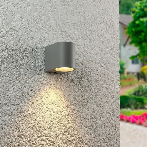 Applique A Parete Da Interno Esterno Ip65 Porta Faretto Gu10 Grigio Universo
