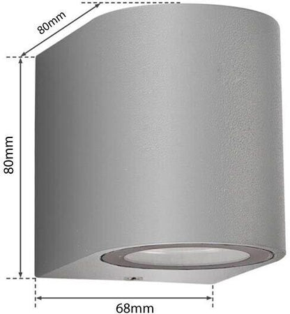 Applique A Parete Da Interno Esterno Ip65 Porta Faretto Gu10 Grigio Universo