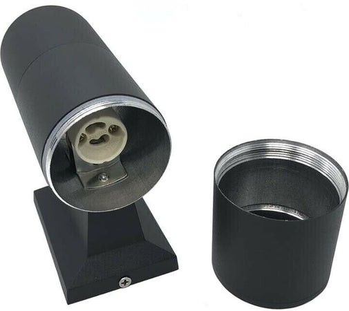 Applique A Parete Doppia Luce Giardino Esterno Ip55 2 X Porta Faretto Gu10 Es01n Universo