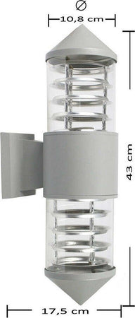 Applique A Parete Esterno Doppia Emissione Luce Lampada Da Giardino Moderna Es26 Articoli da Giardino > Illuminazione da esterno > Applique da esterno Trade Shop italia - Napoli, Commerciovirtuoso.it
