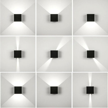 Applique A Parete Faretto 52 Led Luce Bianca 22 Watt Esterno Interno Ip65 Es66nf