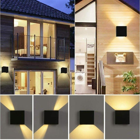 Applique A Parete Faretto 52 Led Luce Calda 22 Watt Esterno Interno Ip65 Es66nc