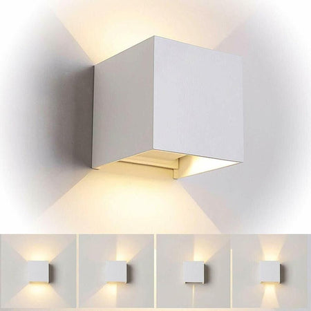 Applique A Parete Faretto 52 Led Luce Naturale 22 W Esterno Interno Ip65 Es66bn