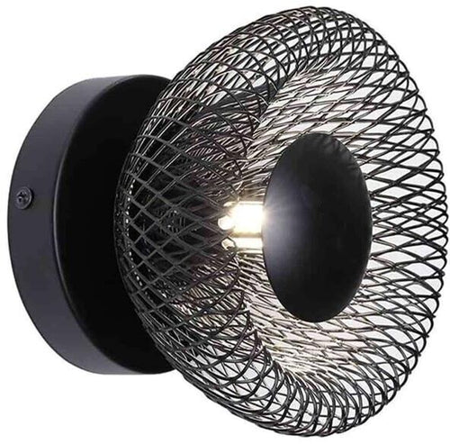 Applique A Parete Lampada Da Muro Decorativa In Metallo Nero Attacco G9 Aq48n Universo