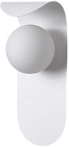 Applique A Parete Lampada In Metallo Bianco Sfera G9 Stile Moderno Aq46 Universo