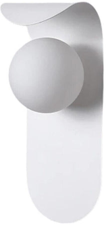 Applique A Parete Lampada In Metallo Bianco Sfera G9 Stile Moderno Aq46 Universo