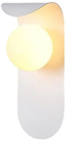 Applique A Parete Lampada In Metallo Bianco Sfera G9 Stile Moderno Aq46 Universo