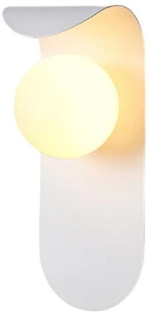 Applique A Parete Lampada In Metallo Bianco Sfera G9 Stile Moderno Aq46 Universo