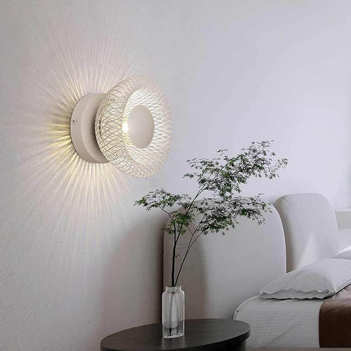 Applique A Parete Lmpada Da Muro Decorativa Attacco G9 In Metallo Bianco Aq48b Universo