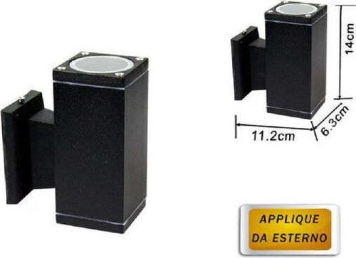 Applique-A-Parete-Per-Esterno-Giardino-Ip55-Lampada-Lampadina-Attacco-Gu10