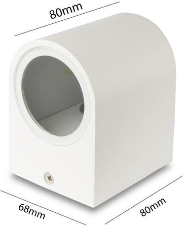 Applique A Parete Per Interno Esterno Ip65 Porta Faretto Gu10 Bianco Universo