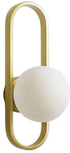 Applique A Parete Sfera In Vetro Bianco Lampada Da Muro Metallo G9 Bronzo Aq47 Universo