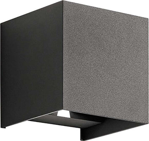 Applique-alluminio-Gea-Led-HENK-Q-GES861N-LED-IP54-4000°K-fascio-regolabile-lampada-parete-biemissione-moderna-cubo-esterno