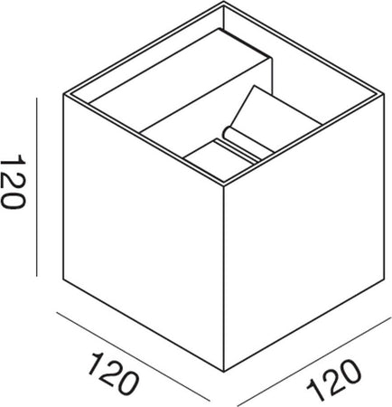 Applique-alluminio-Gea-Led-HENK-Q-GES867N-LED-IP65-4000°K-fascio-regolabile-lampada-parete-biemissione-classica-cubo-esterno
