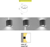 Applique-alluminio-Gea-Led-HENK-R-GES871-LED-IP54-fascio-regolabile-lampada-parete-biemissione-moderna-esterno