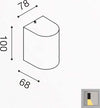 Applique-alluminio-Gea-Led-VEJO-M-GES901-GU10-LED-lampada-parete-monoemissione-moderno