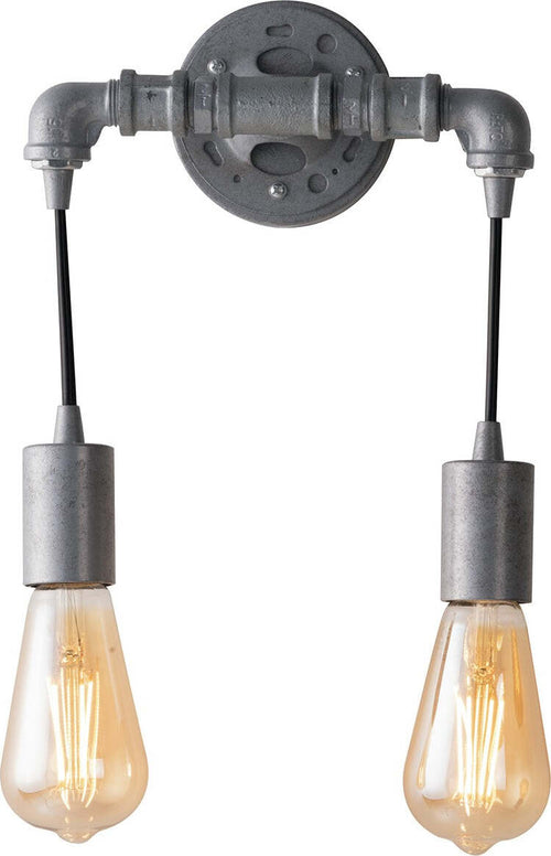 Applique Amarcord Zincato 2Xe27 23X26Cm Illuminazione/Illuminazione per interni/Illuminazioni per pareti/Applique Led Mall Home - Napoli, Commerciovirtuoso.it