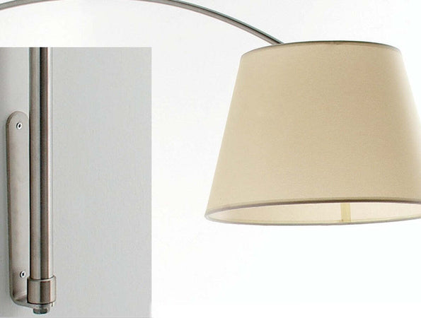 Applique-arco-Illuminando-BOING-AP-P-E27-LED-lampada-parete-telescopica-paralume-pergamena-interno