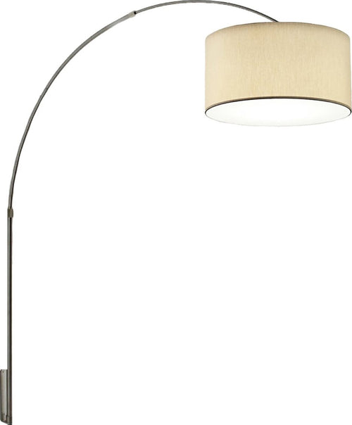 Applique-arco-Illuminando-BOING-CILINDRO-AP-G-48-E27-LED-lampada-parete-telescopica-paralume-tessuto