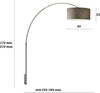 Applique-arco-Illuminando-BOING-CILINDRO-AP-P-43-E27-LED-lampada-parete-telescopica-paralume-tessuto