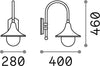 Applique-Arco-Rustica-Country-Cima-Alluminio-Antracite-1-Luce-E27